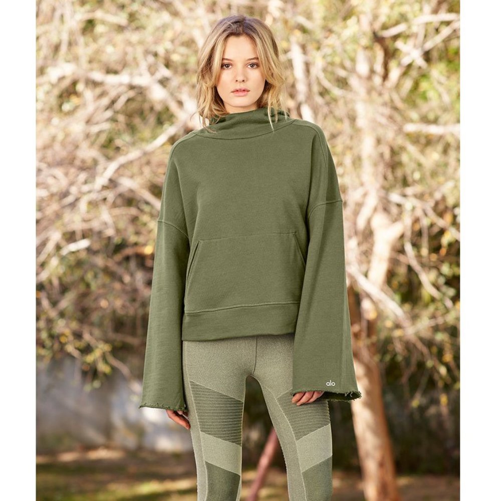 NEW Alo Yoga Low Key Hoodie French Terry Pullover
